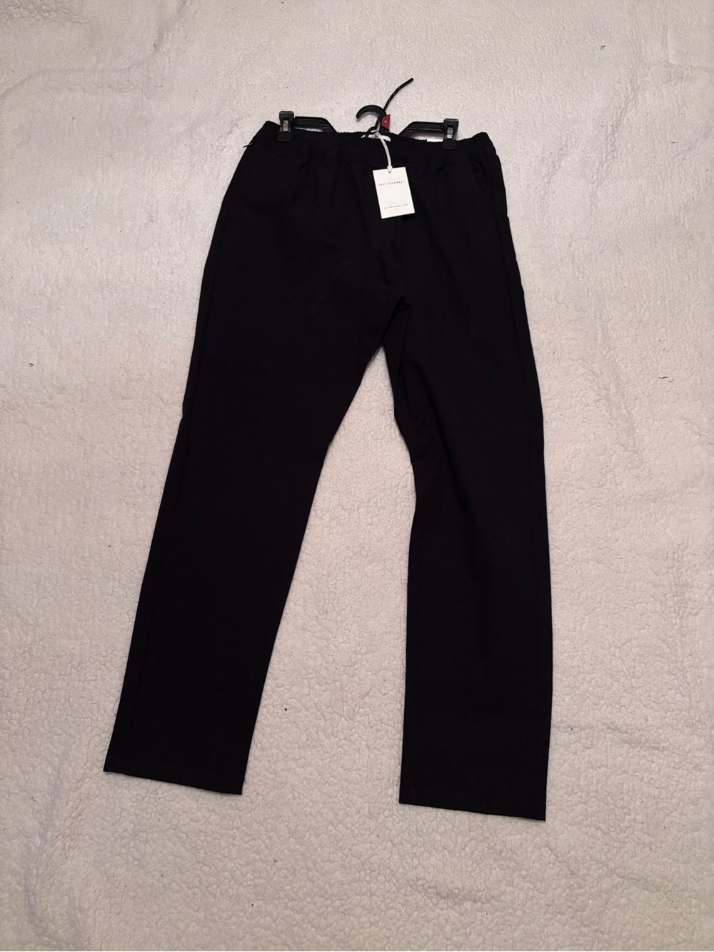 Free Assembly Men's Black Casual Trousers - Classic Straight Fit